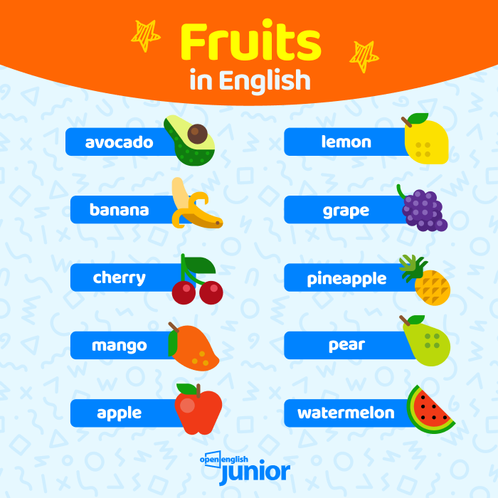 Aprenda o nome das frutas em inglês - Prime School