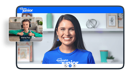 Como funcionam nossas aulas ao vivo? - Open Enlgish Junior